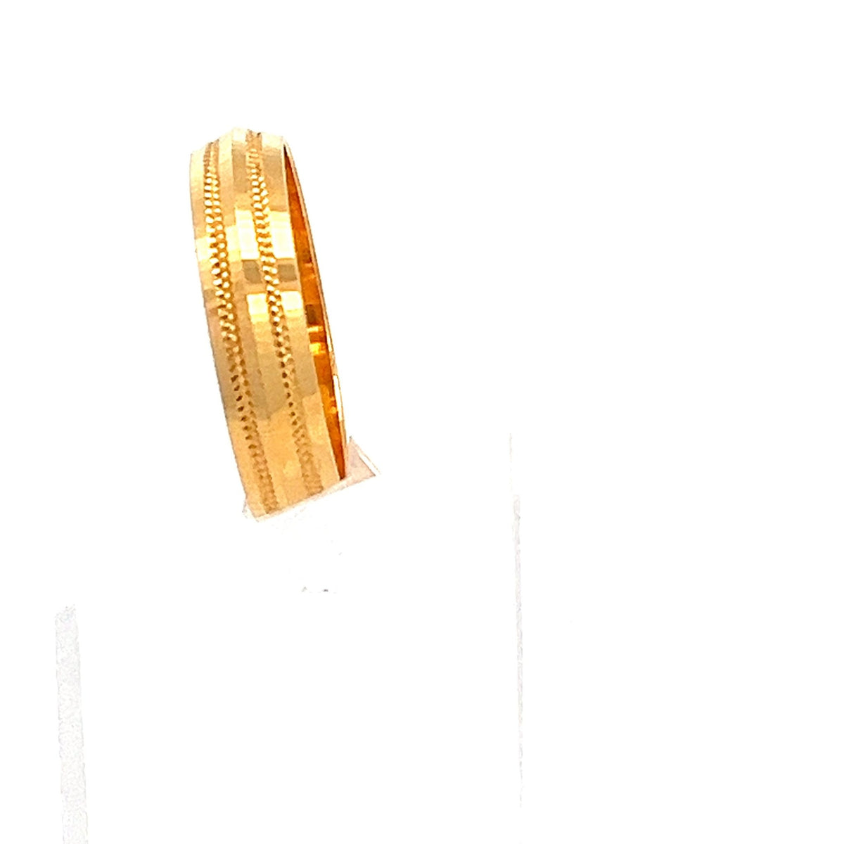 22ct Gold Patterned Band Ring - FJewellery