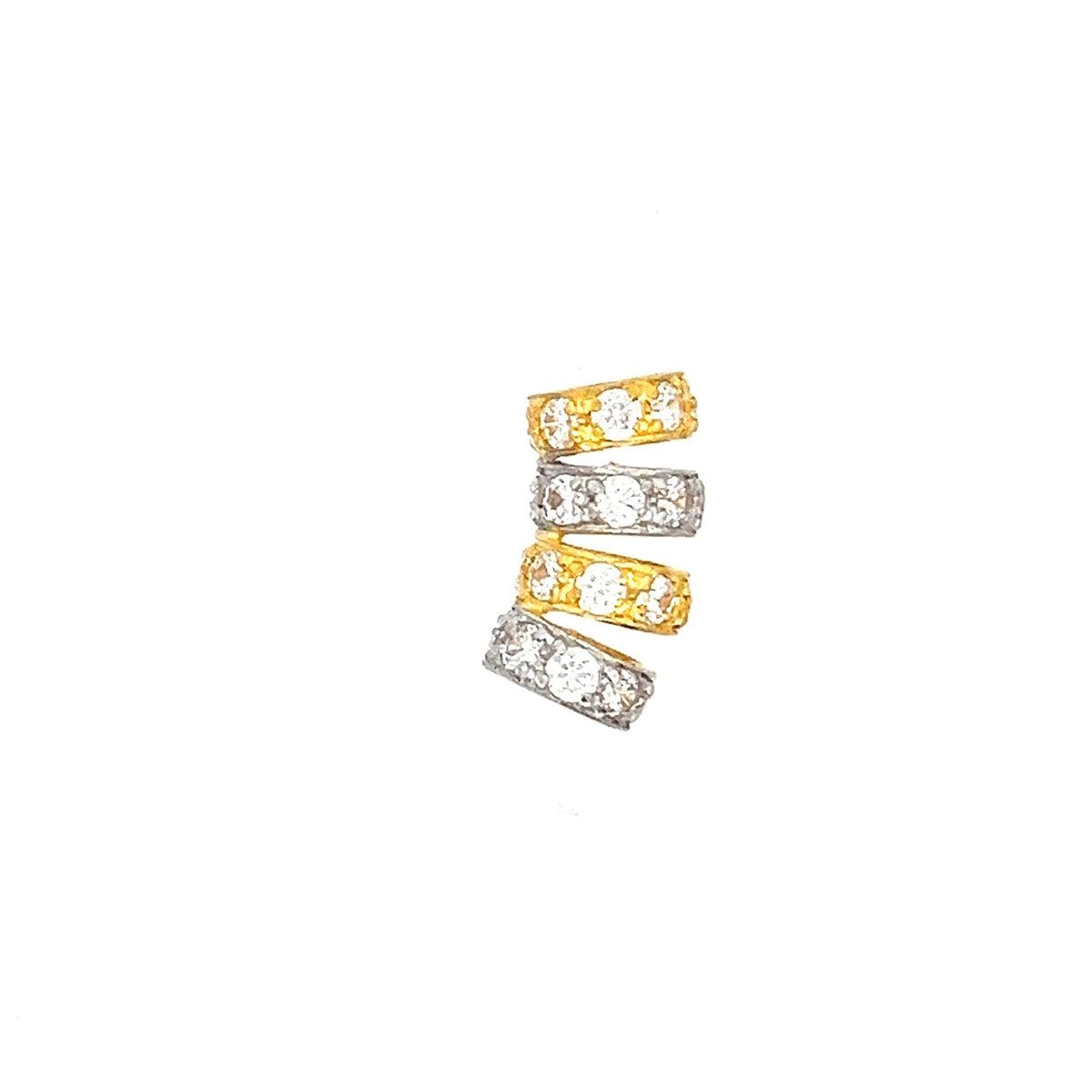 22ct Gold Pendant with Alternating Gold and White Panels - FJewellery
