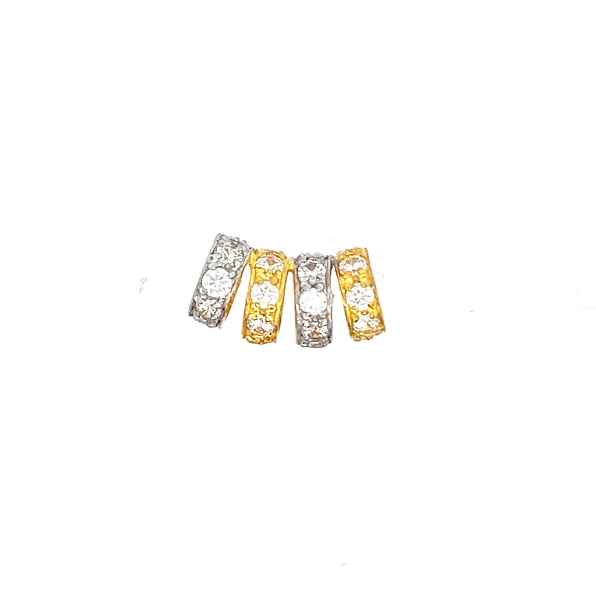 22ct Gold Pendant with Alternating Gold and White Panels - FJewellery
