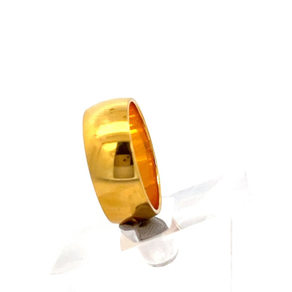 22ct Gold Plain Polished Band Ring - FJewellery