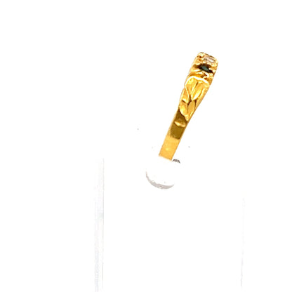 22ct Gold Ring with Alternating Clear and Coloured Stones - FJewellery