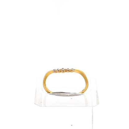 22ct Gold Ring with Five Clear Stones - FJewellery