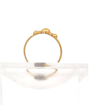 22ct Gold Ring with Graduated Clear Stone Cluster - FJewellery