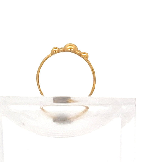 22ct Gold Ring with Graduated Clear Stone Cluster - FJewellery