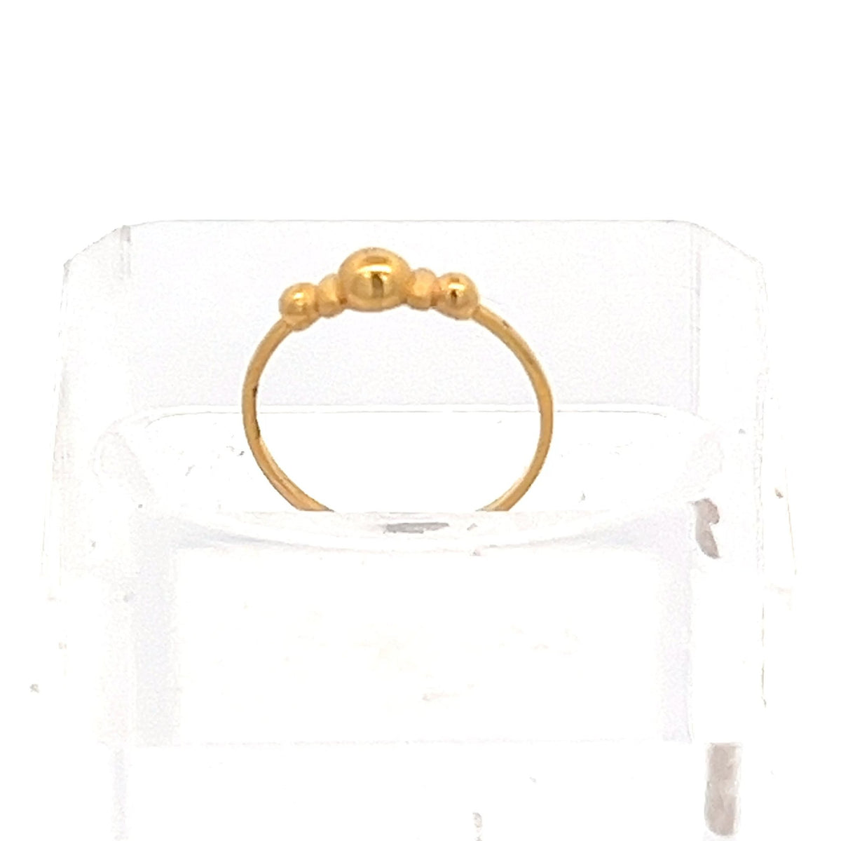 22ct Gold Ring with Graduated Clear Stone Cluster - FJewellery