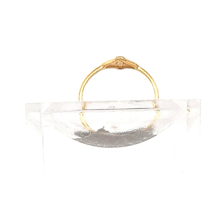 22ct Gold Ring with Raised Oval Central Setting - FJewellery