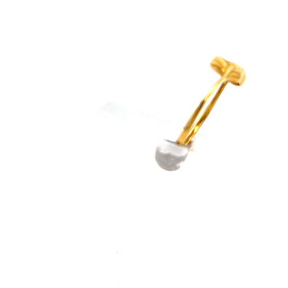 22ct Gold Ring with Scalloped Clear Stone Cluster - FJewellery