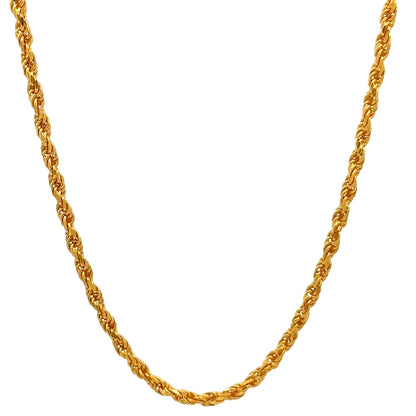 22ct Gold Rope Twist Chain 24.4g - FJewellery