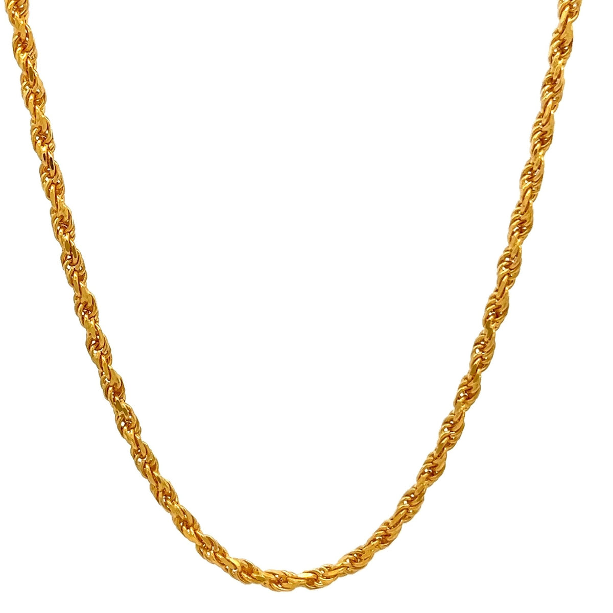 22ct Gold Rope Twist Chain 24.4g - FJewellery