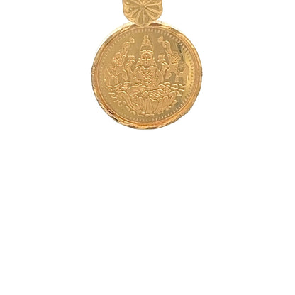 22ct Gold Round Hindu Deity Coin Pendant - FJewellery