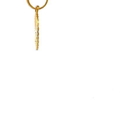 22ct Gold Round Initial N Pendant - FJewellery
