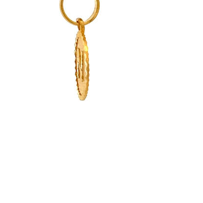 22ct Gold Round Initial N Pendant - FJewellery