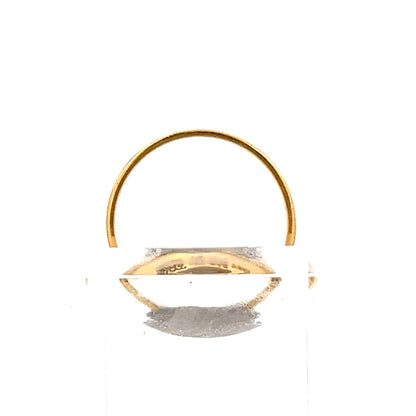 22ct Gold Slim Plain Band Ring - FJewellery