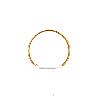 22ct Gold Slim Plain Band Ring - FJewellery