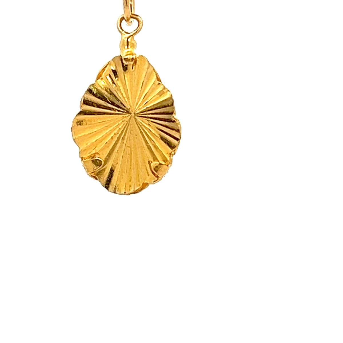 22ct Gold Teardrop Pendant with Decorative Filigree Detail - FJewellery