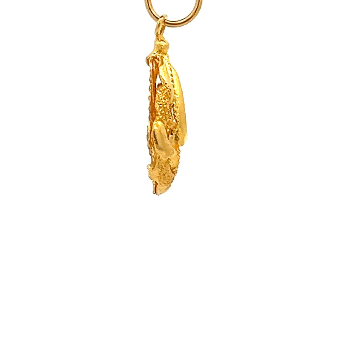 22ct Gold Teardrop Pendant with Decorative Filigree Detail - FJewellery