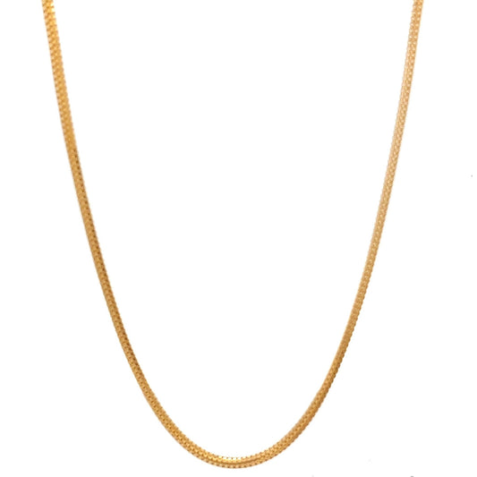22ct Gold Textured Herringbone Chain - FJewellery