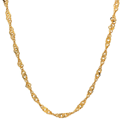 22ct Gold Twisted Openwork Chain - FJewellery