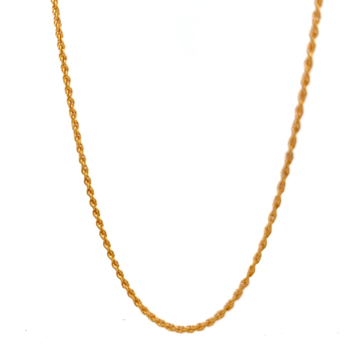22ct Gold Twisted Rope Chain 2.57g - FJewellery