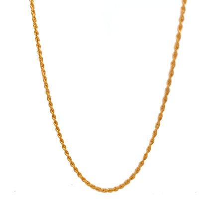22ct Gold Twisted Rope Chain 2.57g - FJewellery