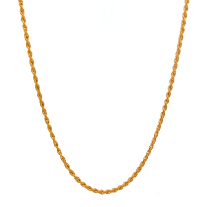 22ct Gold Twisted Rope Chain 2.57g - FJewellery