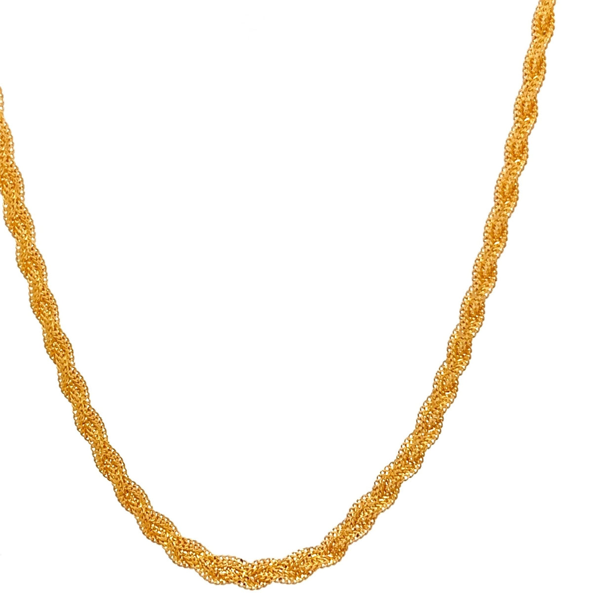 22ct Gold Twisted Rope Chain - FJewellery