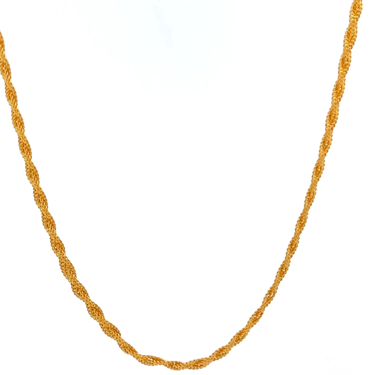 22ct Gold Twisted Rope Chain - FJewellery