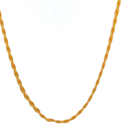 22ct Gold Twisted Rope Chain - FJewellery