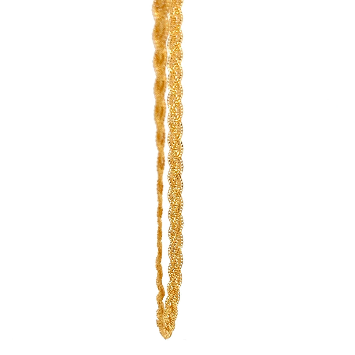 22ct Gold Twisted Textured Chain - FJewellery