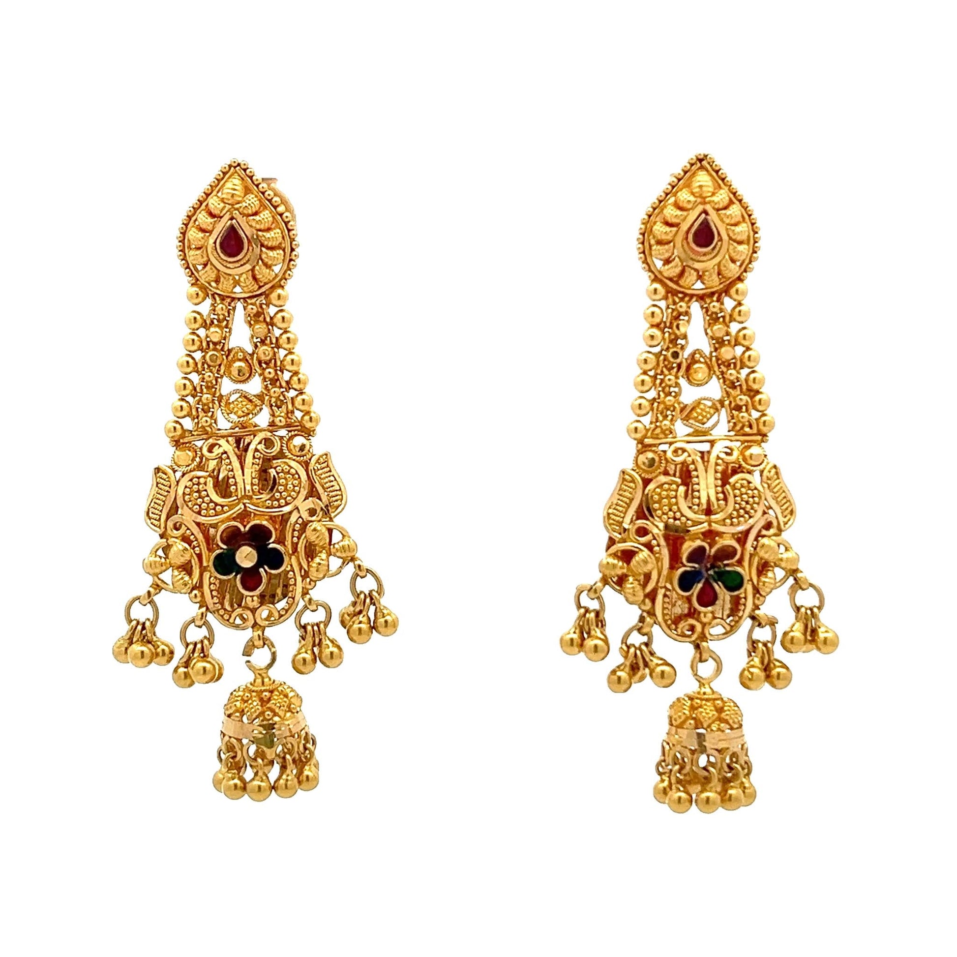 22ct Pre - loved Traditional Gold Earrings FCA11000513 - 3 - FJewellery