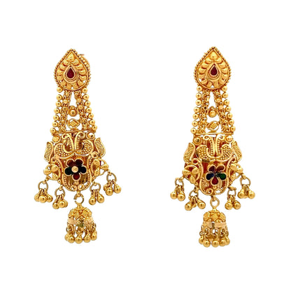 22ct Pre - loved Traditional Gold Earrings FCA11000513 - 3 - FJewellery