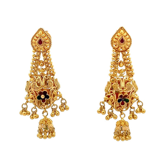 22ct Pre - loved Traditional Gold Earrings FCA11000513 - 3 - FJewellery