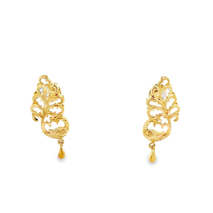 22ct Pre - owned Gold Leaf Earrings FCP05000432 - 5 - FJewellery