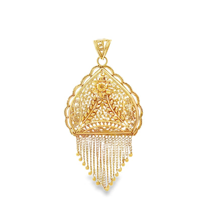 22ct Pre-owned Gold Pendant with Intricate Design FCP05000429-5 - FJewellery