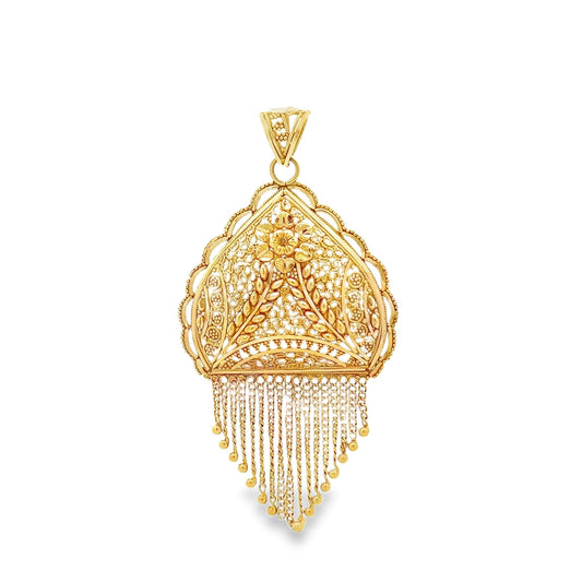 22ct Pre-owned Gold Pendant with Intricate Design FCP05000429-5 - FJewellery