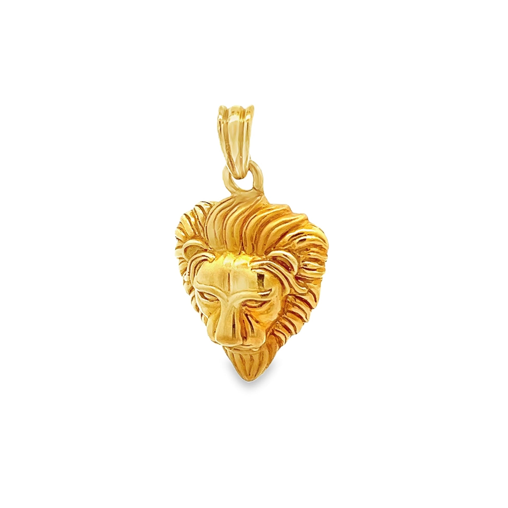 22ct Pre - owned Golden Lion Head Pendant FCP05000448 - 1 - FJewellery