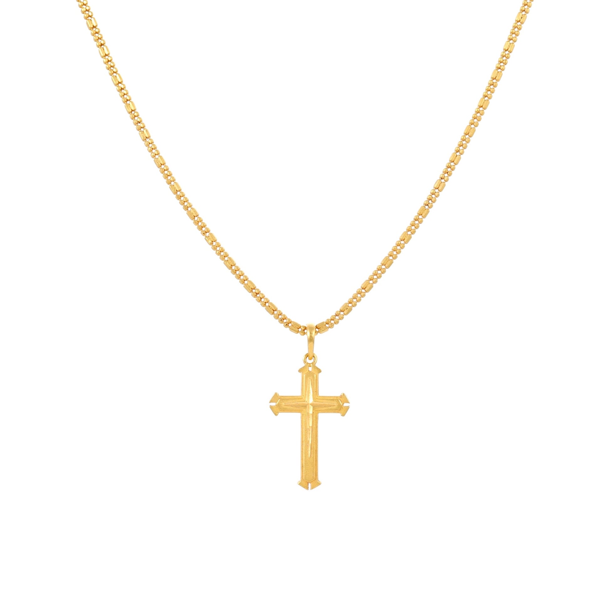 22ct pre - owned yellow gold chain with pendant 02033002 - FJewellery