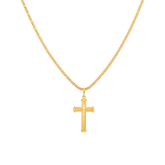 22ct pre - owned yellow gold chain with pendant 02033002 - FJewellery