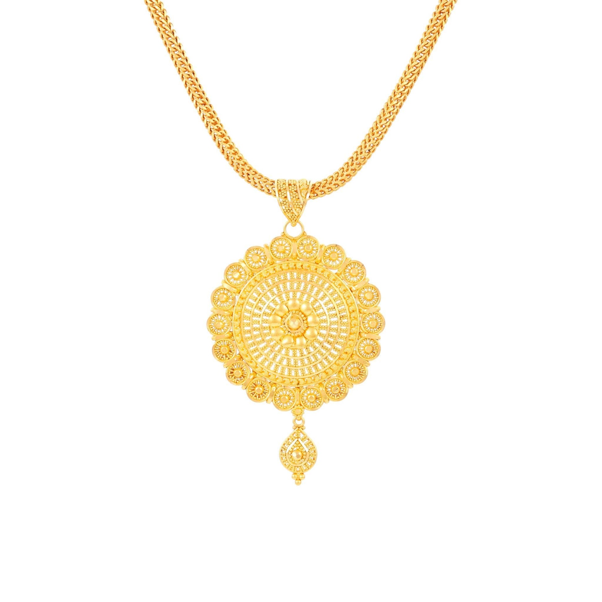 22ct pre - owned yellow gold chain with pendant 02033070 - FJewellery