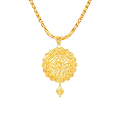 22ct pre - owned yellow gold chain with pendant 02033070 - FJewellery