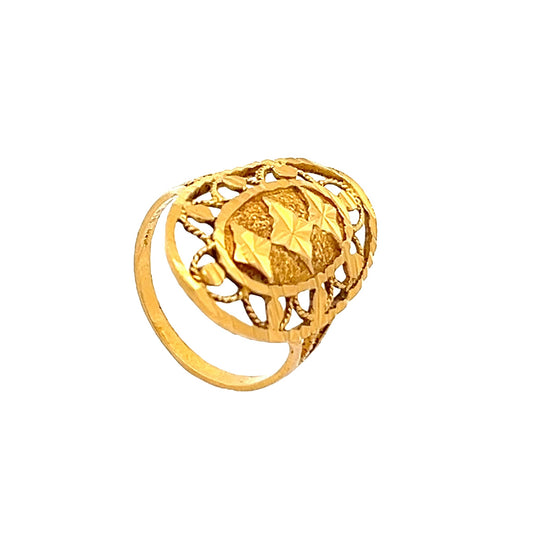 22ct Vintage Gold Filigree Ring FCA11000513-4 - FJewellery