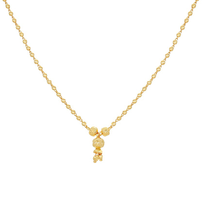 22ct Yellow Gold Bead Chain Necklace BF1224 - NKS17 - NK - FJewellery