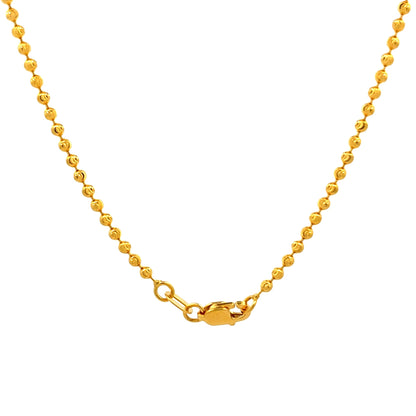 22ct Yellow Gold Bead Chain PZ325-CN1 - FJewellery