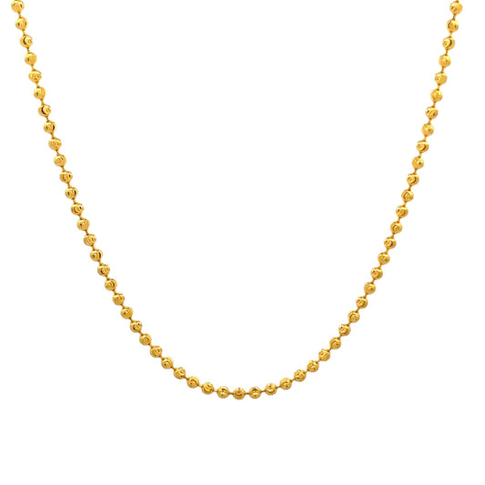 22ct Yellow Gold Bead Chain PZ325-CN1 - FJewellery