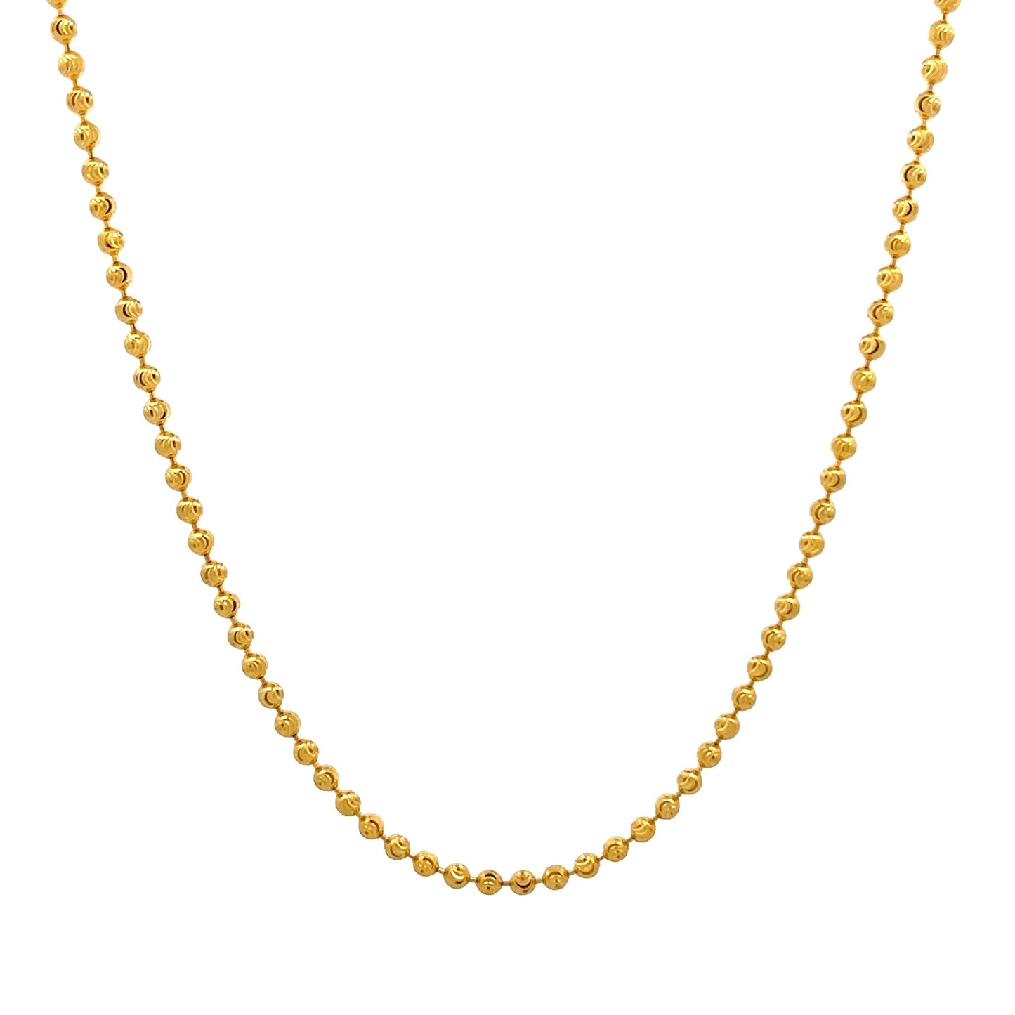 22ct Yellow Gold Bead Chain PZ325 - CN3 - FJewellery