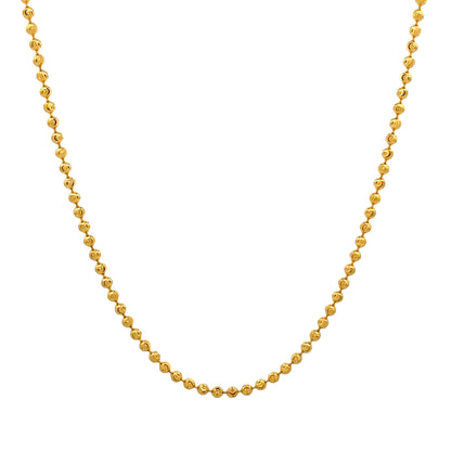 22ct Yellow Gold Bead Chain PZ325 - CN3 - FJewellery