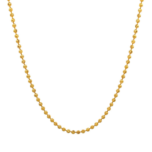 22ct Yellow Gold Bead Chain PZ325 - CN3 - FJewellery