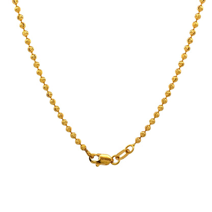 22ct Yellow Gold Bead Chain PZ325 - CN3 - FJewellery