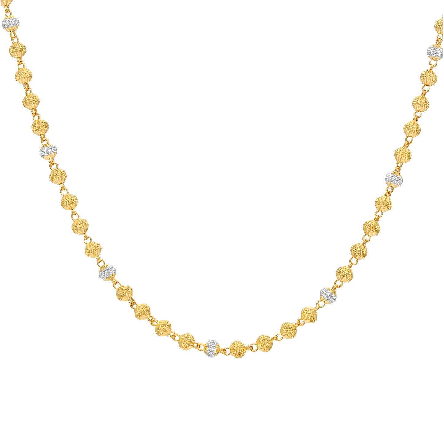 22ct Yellow Gold Bead Style Necklace BF1224-NK28 - FJewellery