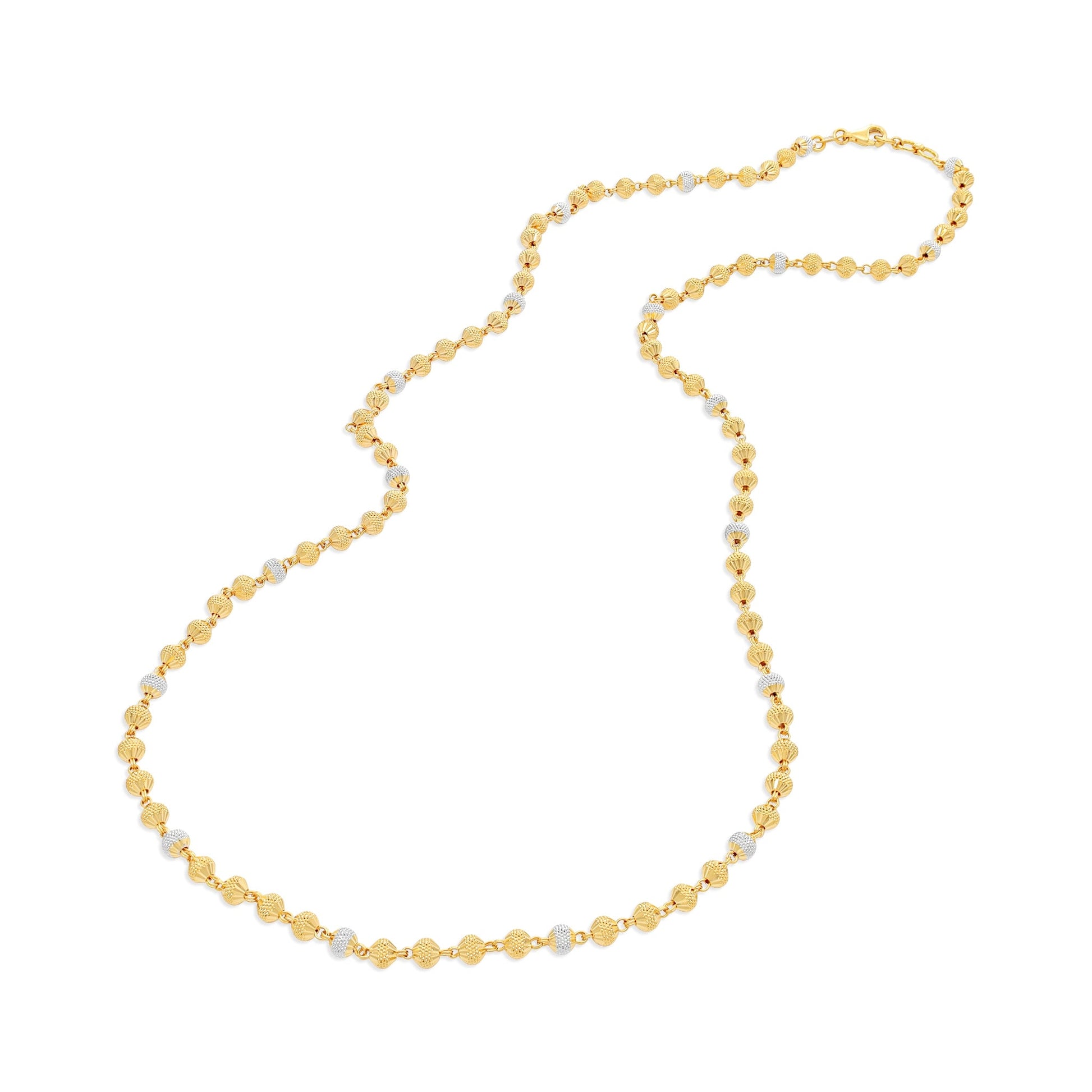 22ct Yellow Gold Bead Style Necklace BF1224-NK28 - FJewellery